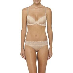 Calvin Klein Seductive Comfort Lace Demi Lift Convertible Bra 36C Bare